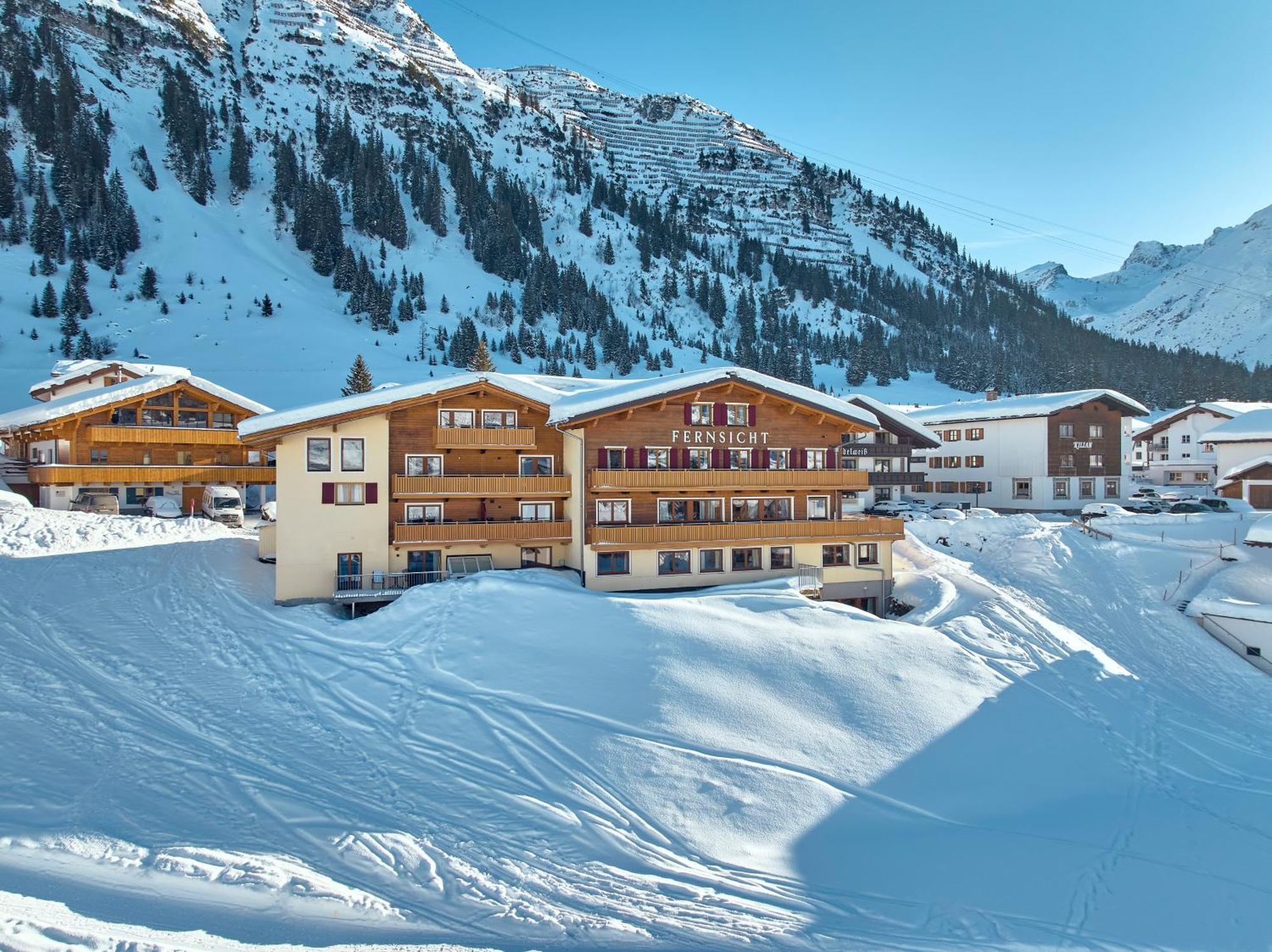 Fernsicht Alpen-Apartments Lech am Arlberg Bagian luar foto